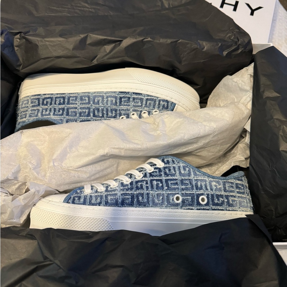 Denim and White Givenchy Sneakers Size9 - Picture 2 of 9